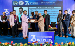 Dr. Shanmuga Jayanthan Receives Prof. T.S. Swaminathan Young Achiever Award